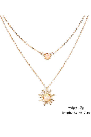 Sunflower Multi-layer Design Necklace